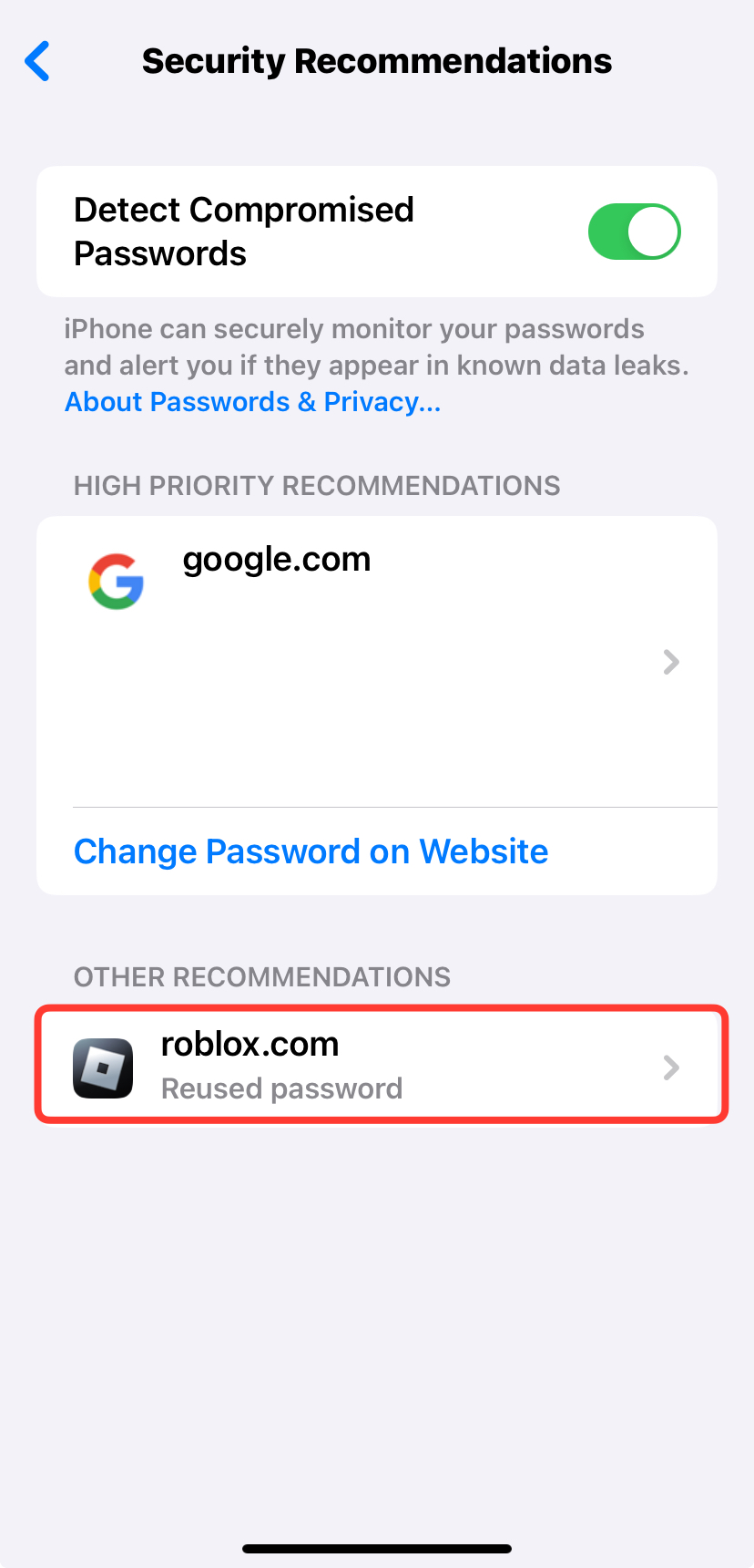 Password Security Recommendation 3