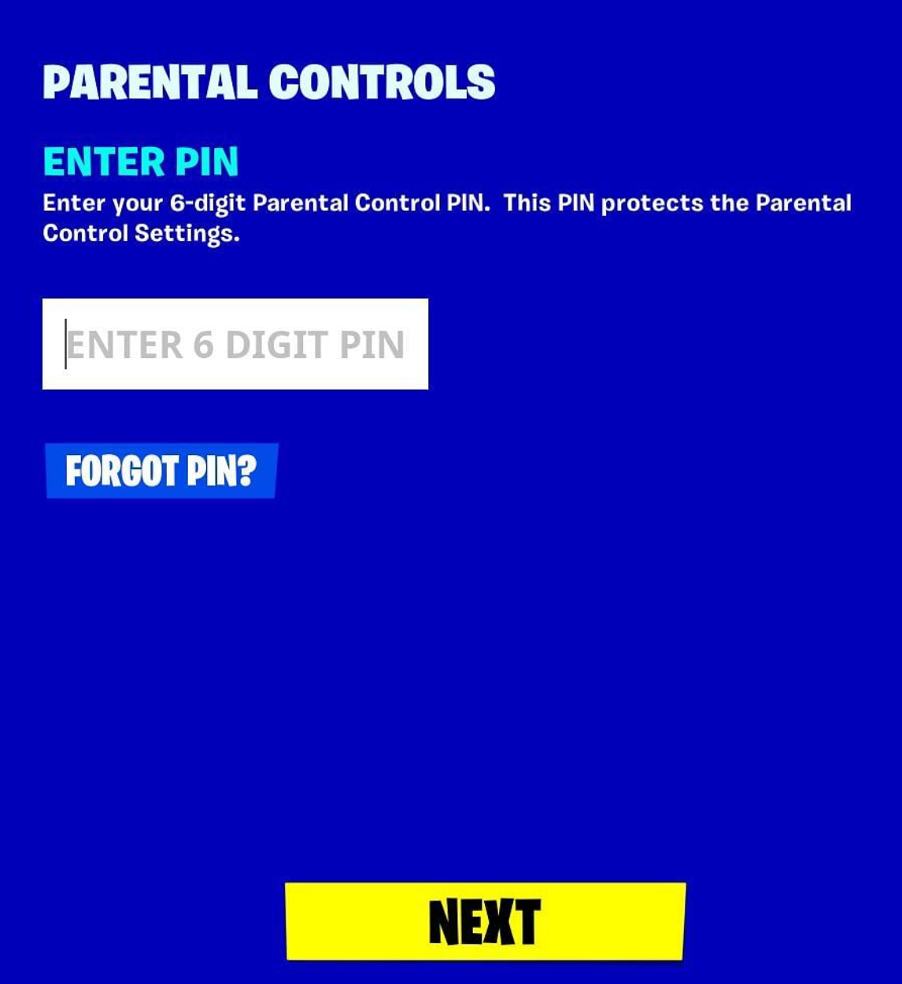 set up parental controls for Fortnite 1