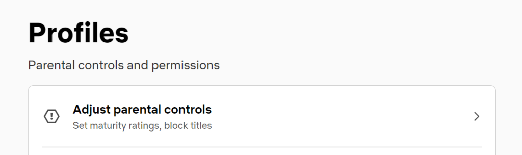 Setting Profile Maturity Ratings in Netflix
