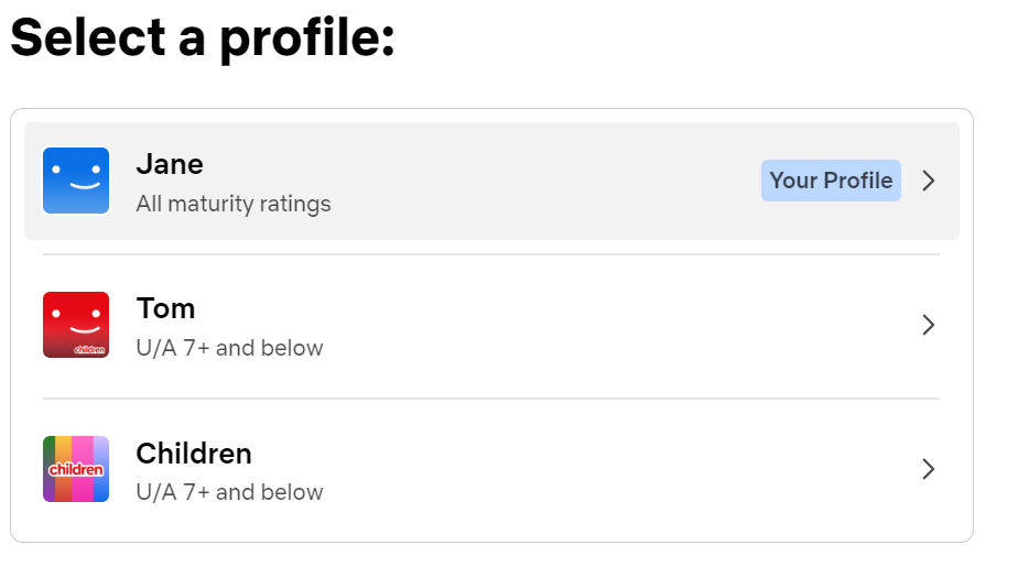 Setting Profile Maturity Ratings in Netflix
